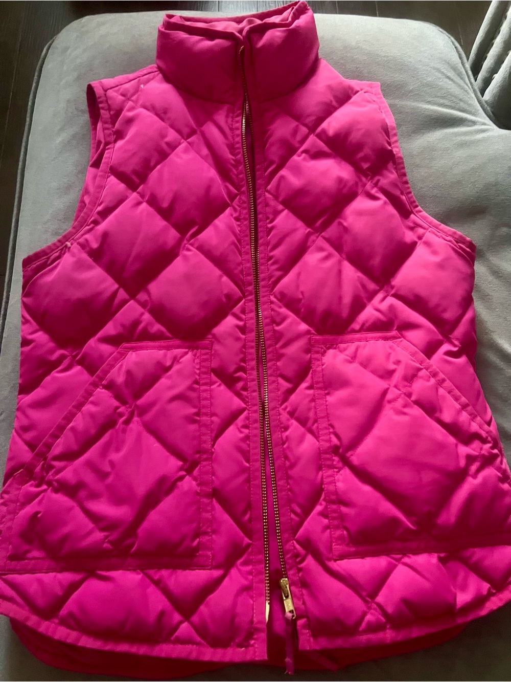 J. Crew Girls' Quilted Hot Pink Puffer Vest